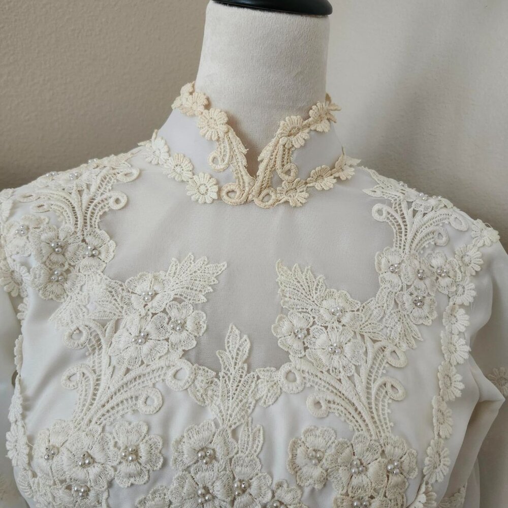 1977 VINTAGE WEDDING DRESS - Picture 6 of 15
